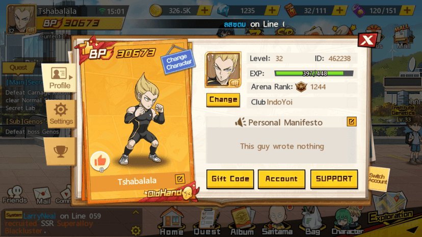 Cara cek ID akun One Punch Man