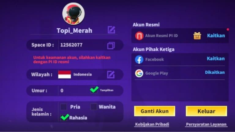 Cara cek ID akun Super Sus