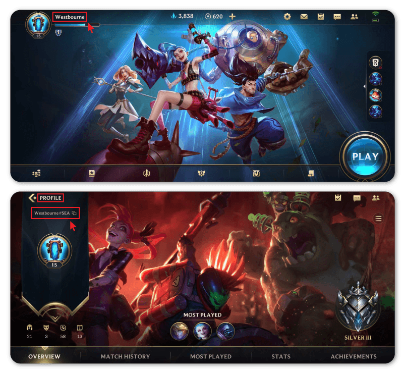 Cara cek ID akun League of Legends: Wild Rift