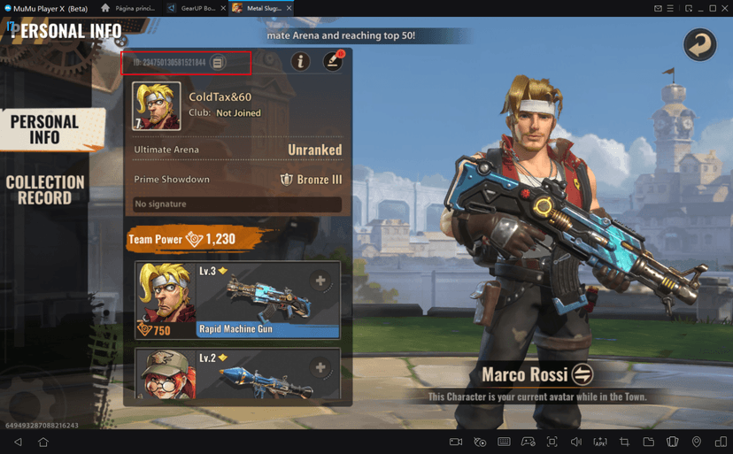 Cara cek ID akun Metal Slug : Awakening